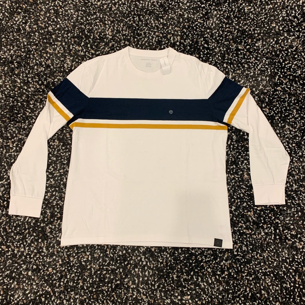 Men’s American Eagle Striped Long Sleeve Shirt Size XL